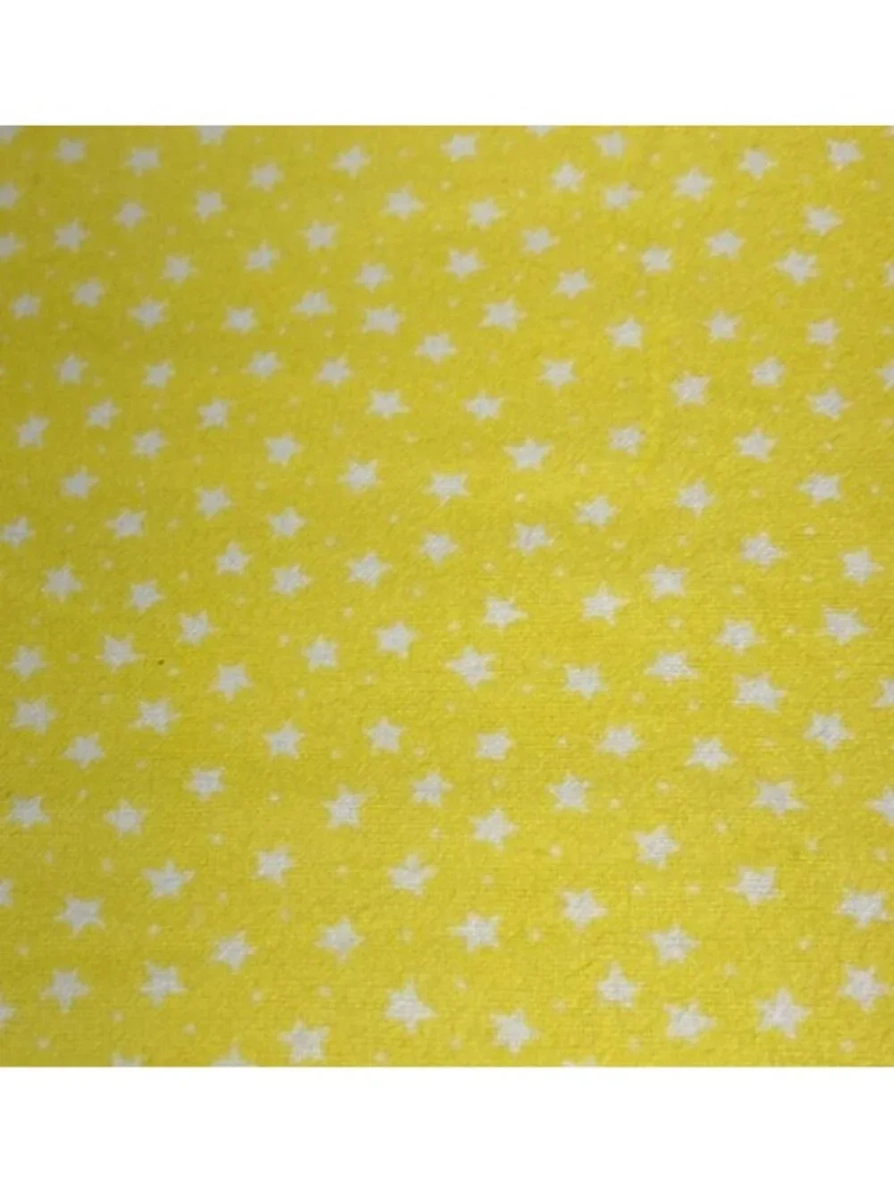 Yellow White Starry Flannel Fabric 1/2 yard x 44
